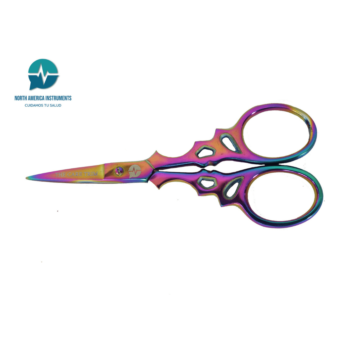 Tijera plana recta para manicura y pedicura con cuerpo de acero premium CT 100