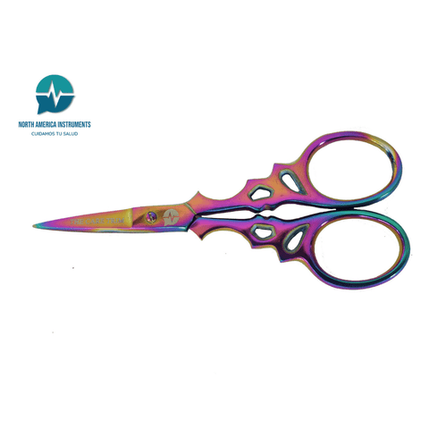 Tijera plana recta para manicura y pedicura con cuerpo de acero premium CT 100