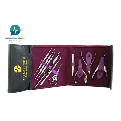 Set de Manicura y Herramientas de Podología de Acero en Color Plata de Habibi: Colección Completa CT 125