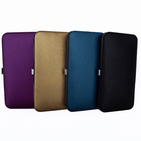 Kit de Herramientas para Aplicación de Pestañas de Acero Plateado de Habibi: Incluye Bolsa Premium CT 132