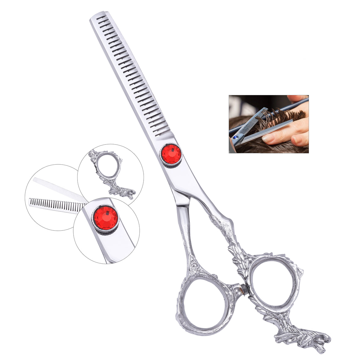 Scissor 6.5 (Dragon Style) - Tijera de Entresacar de Alta Calidad Estilo Dragon 6.5 – CT17
