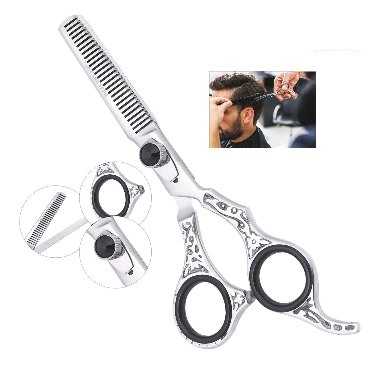 Scissor 6.5 (Artisan) Tijera de Entresacar de Alta Calidad Estilo Dragon 6.5 – CT 19