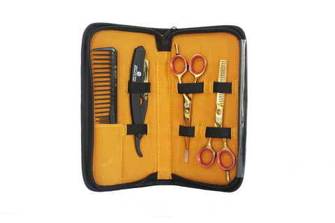 Estuche de peluquería premium de Habibi: mejora tu estilo con herramientas de calidad - Color dorado - CT 78